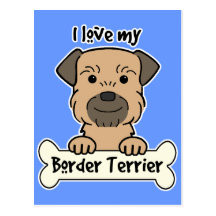 I Love My Border Terrier Postcards