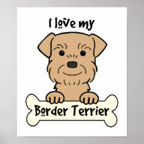 I Love My Border Terrier Print