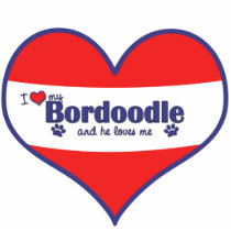 I Love My Bordoodle (Male Dog) Photo Cut Out