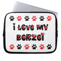 I Love My Borzoi Computer Sleeves