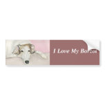 I Love My Borzoi Dog Art Bumper Sticker bumper stickers