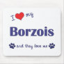 I Love My Borzois (Multiple Dogs) Mouse Mats