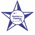 I Love My Bouvier des Flandres Mix (Male Dog) Acrylic Cut Outs