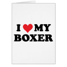 I Love My Boxer Cards