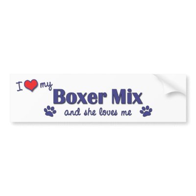 Dog Bumper Sticker Love Heart