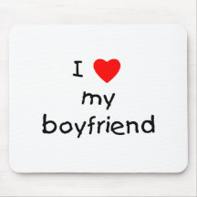 I Love My Boyfriend Mouse Pad
