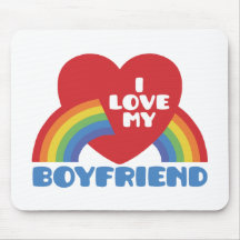 I Love My Boyfriend Mouse Pad