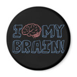 I Love My Brain magnets