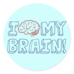 I Love My Brain stickers