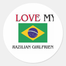I Love My Brazilian Girlfriend Stickers