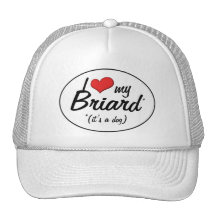I Love My Briard (It's a Dog) Hats
