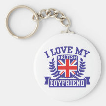 I Love My British Boyfriend Key Chain