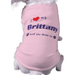 I Love My Brittany (Female Dog) pet clothing