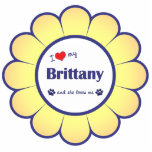 I Love My Brittany (Female Dog) photo sculptures