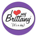 I Love My Brittany (It's a Dog) stickers