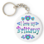 I Love My Brittany keychains