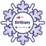 I Love My Brittany (Male Dog) photo sculptures
