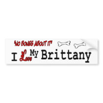 I Love My Brittany Spaniel Bumper Sticker