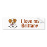 I Love My Brittany Spaniel Dog Lover Template Bumper Stickers