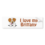 I Love My Brittany Spaniel Dog Lover Template bumper stickers