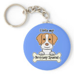 I love My Brittany Spaniel keychains