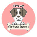 I Love My Brittany Spaniel stickers