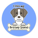 I Love My Brittany Spaniel stickers