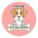 I love My Brittany Spaniel stickers