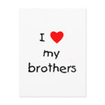 I Love My Brothers postcards