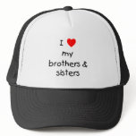 I Love My Brothers & Sisters hats