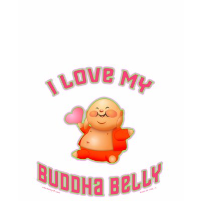 I Love My Buddha Belly T Shirts by halegrafx