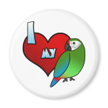 I Love my Buffon's Macaw magnets