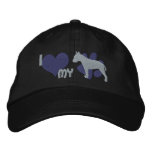 I Love my Bull Terrier Embroidered Hat (Gray)