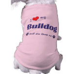 I Love My Bulldog (Female Dog) pet clothing