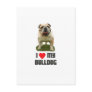 I Love My Bulldog Postcards