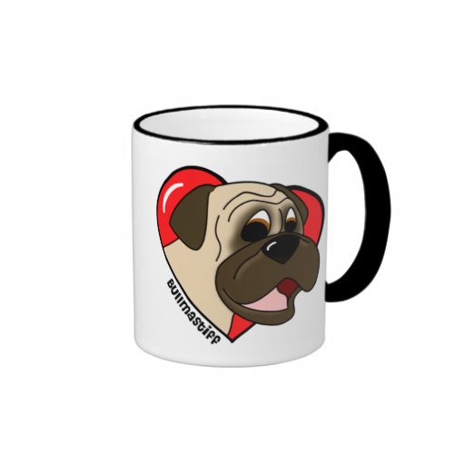 I Love my Bullmastiff Mug (Cartoon)