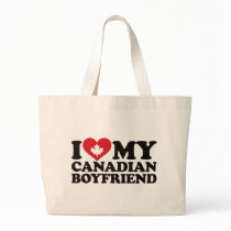 I Love My Canadian Boyfriend Canvas Bag