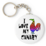 I Love My Canary Keychain