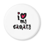 I Love My Canary Fridge Magnet