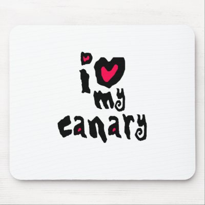 I Love My Canary Mouse Mats by BirdsOfParadise