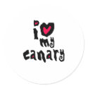 I Love My Canary stickers