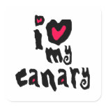 I Love My Canary stickers