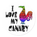 I Love My Canary stickers