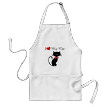 I Love My Cat Aprons