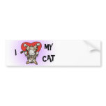 I Love My Cat Bumper Sticker bumper stickers