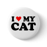 I Love My Cat buttons
