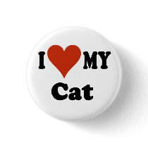 I Love My Cat Gifts and Apparel Pin