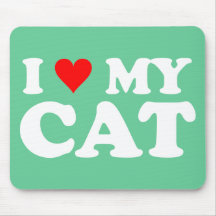 I Love My Cat Mouse Pads