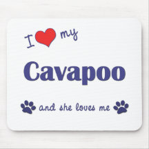 I Love My Cavapoo (Female Dog) Mouse Pads