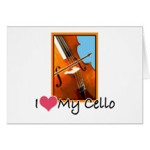 I Love My Cello Cards